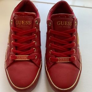 Red Guess sneakers
